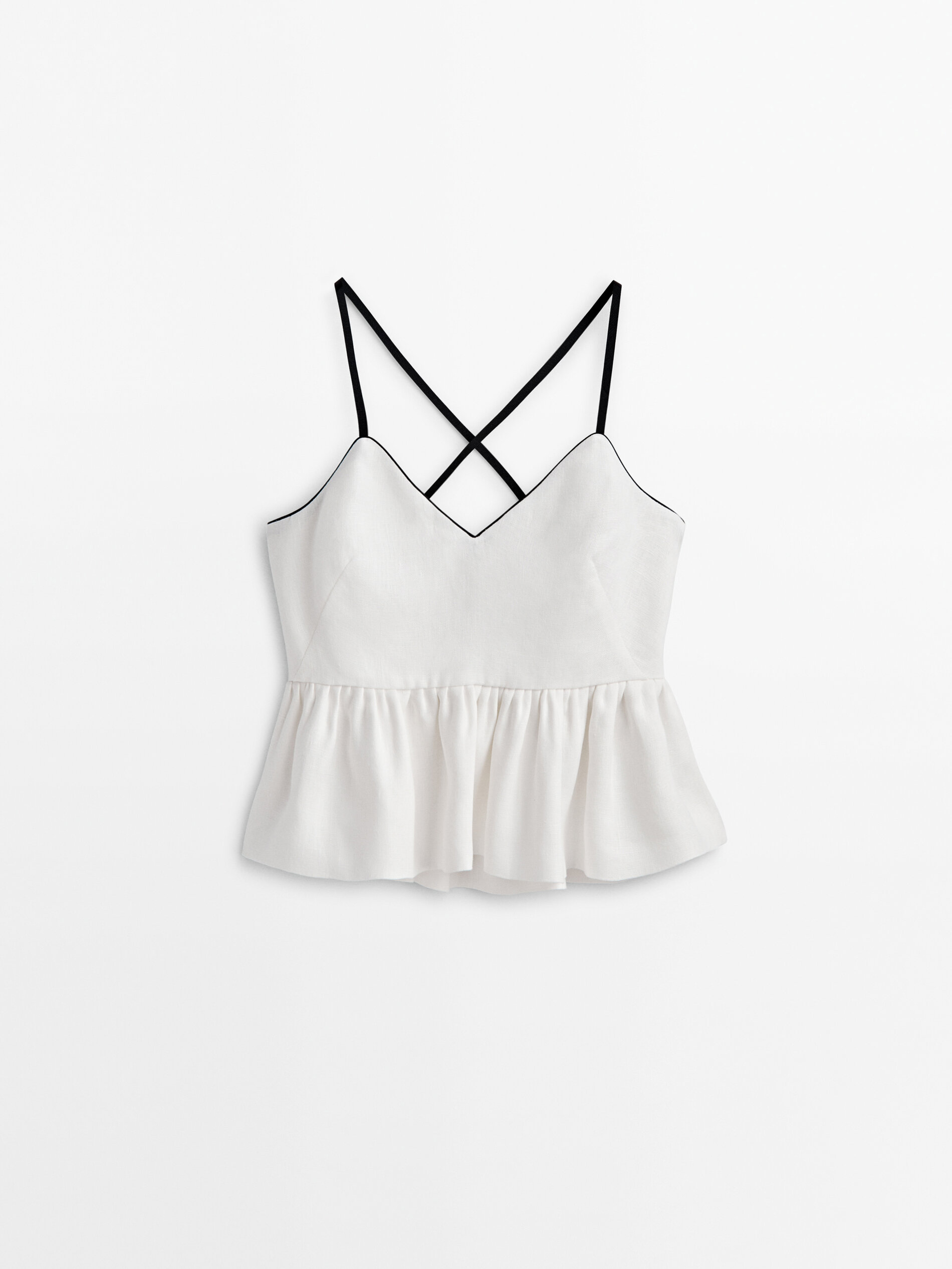 Topo peplum em linóleo - Studio - BLANCO