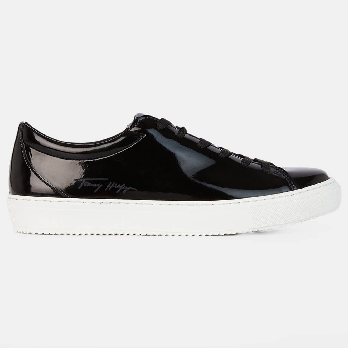 Tommy Hilfiger Baskets vernies Zéro Waste noires