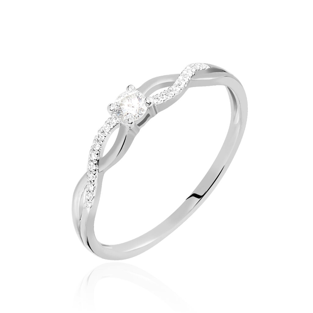 Bague Solitaire Vilma Or Blanc Diamant