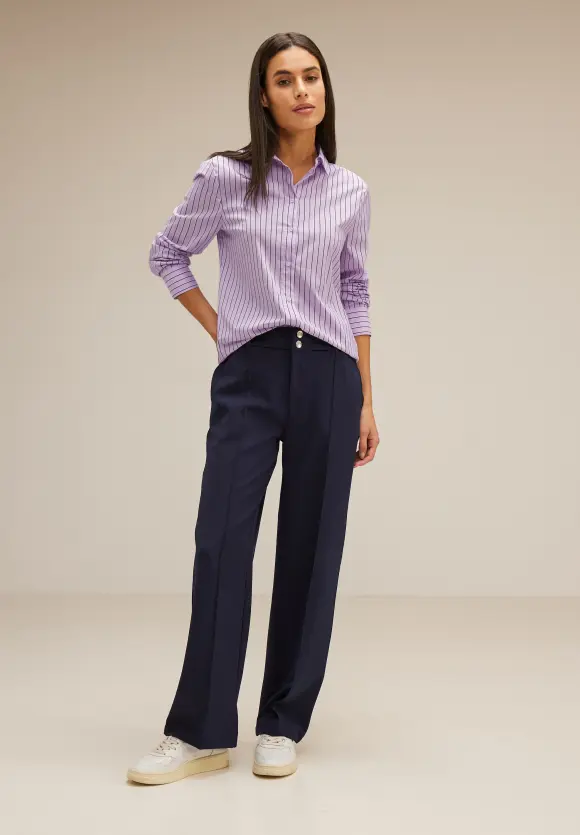Office Streifenbluse - soft pure lilac