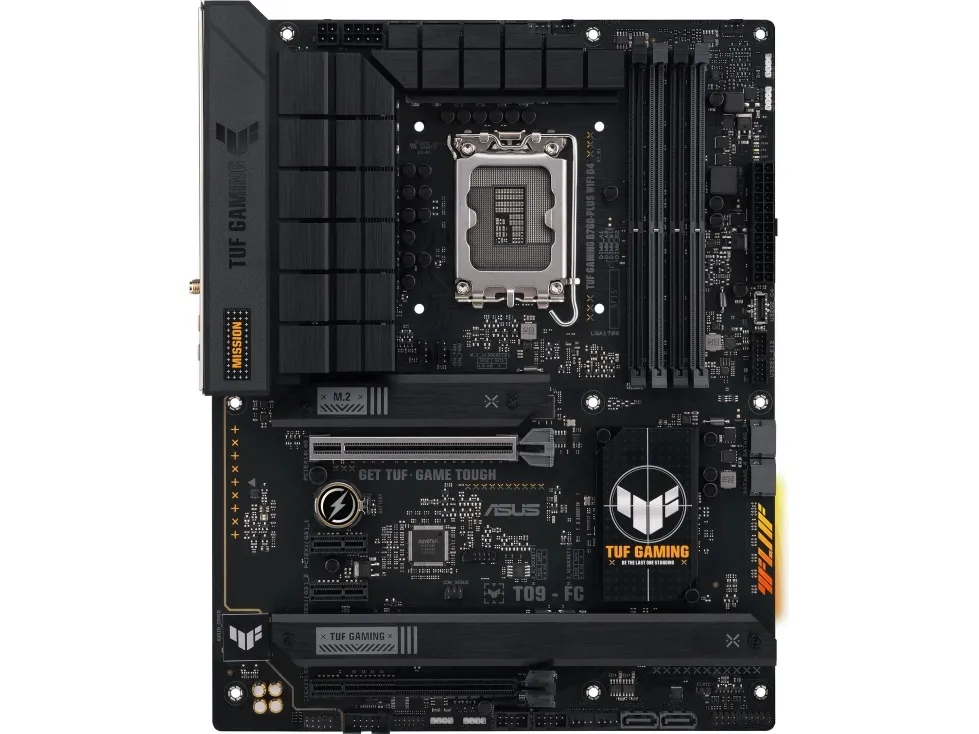 ASUS TUF GAMING B760-PLUS WIFI D4 - Bundkort - ATX - LGA1700 sokkel - B760 Chipset - USB 3.2 Gen 1, USB 3.2 Gen 2, USB-C 3.2 Gen 2x2 - 2.5 Gigabit LAN, Wi-Fi 6, Bluetooth - onboard grafik (CPU påkrævet) - HD Audio (8-kanaler)