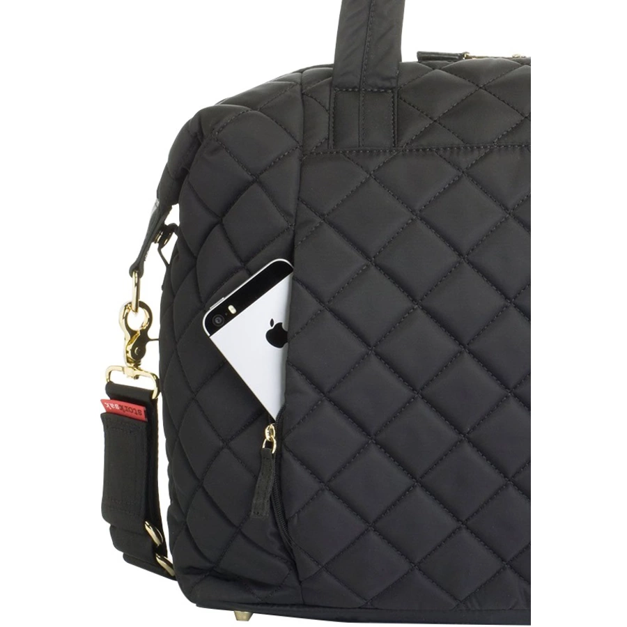 storksak Wickeltasche Stevie Quilt Black