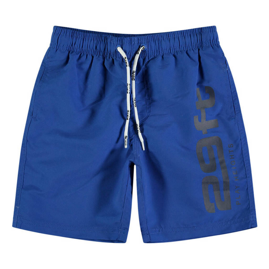 plak stofzwemshort blauw