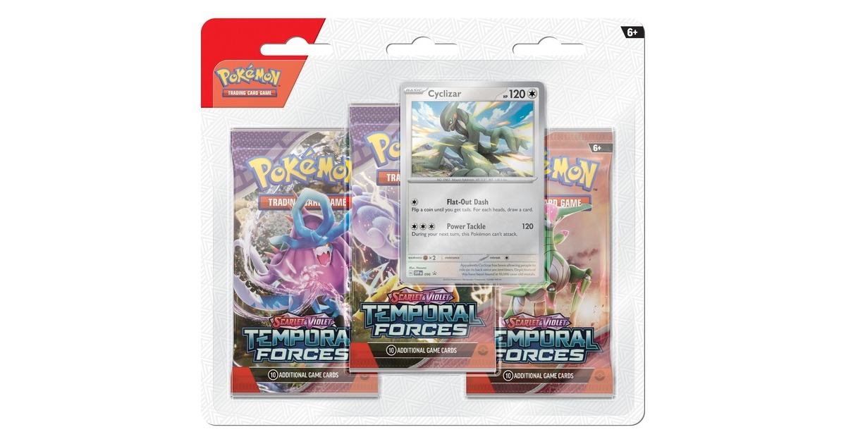 AsmodeePokémon TCG: Scarlet & Violet Temporal Forces Booster Blister Verzamelkaarten  (Engels, Vanaf 2 spelers, Vanaf 6 jaar, assorti)