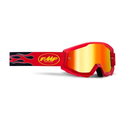 Masque cross FMF VISION POWERCORE FLAME RED IRIDIUM 2022 - Rouge / Noir