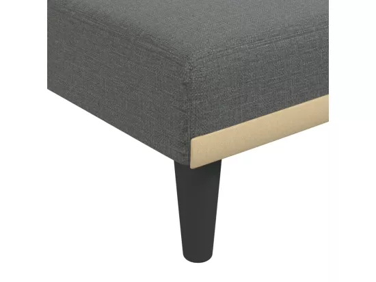Prolenta Premium - Chaise longue gris foncé tissu
