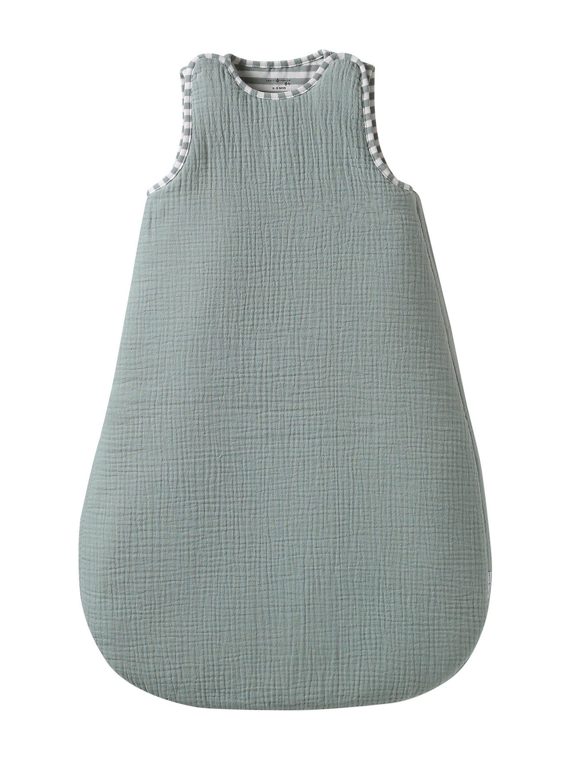 Envie de Fraise Bio-Kollektion: Baby Schlafsack aus Musselin salbeigrün