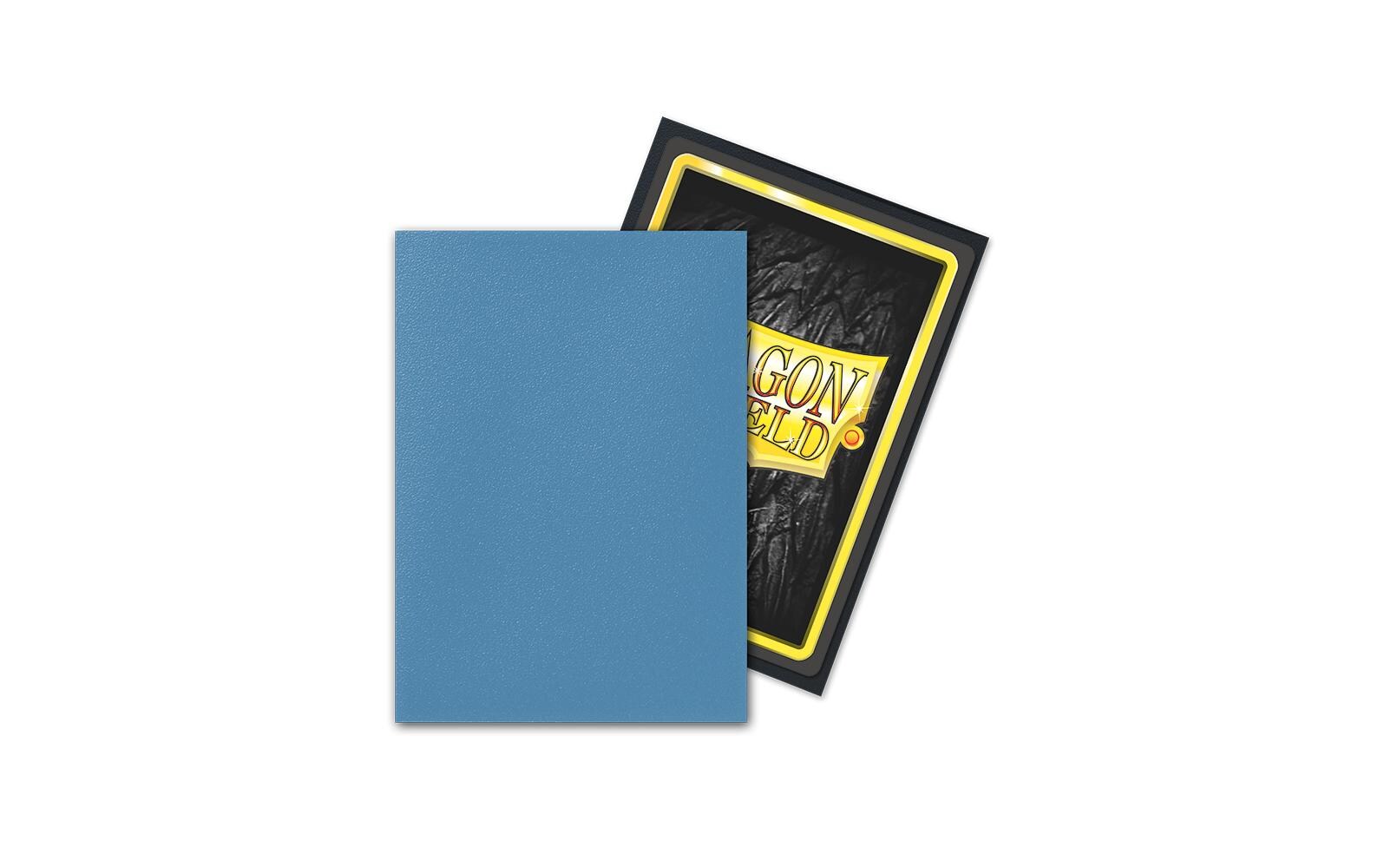 Kartenhülle Dual Matte: Lagoon Standardgrösse Blaugrau 100Deckbox mit 100 Kartenhüllen im Format 63 x 88 mm
