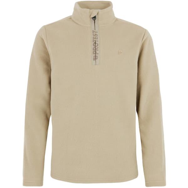 Sweat polaire PROTEST PERFECTY JR 1/4 ZIP TOP BAMBOO BEIGE