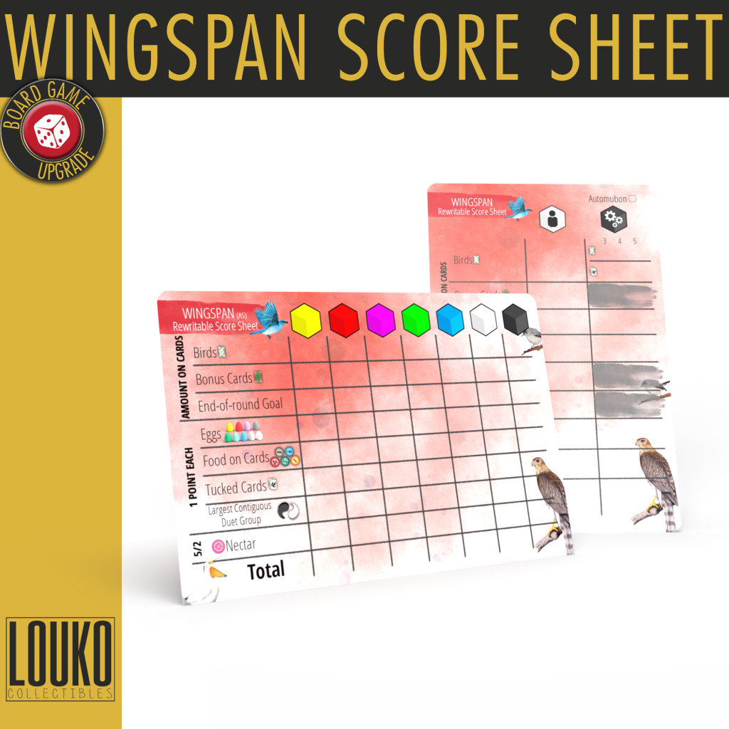 Wingspan Asie - Feuille de score réinscriptible