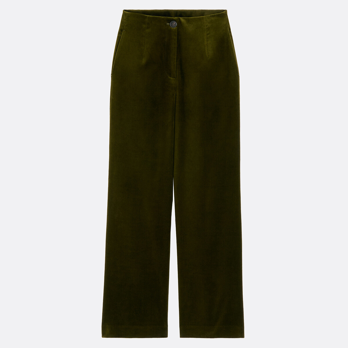 COLEÇÕES LA REDOUTE<br>Calças de pernas largas em veludo macio, modelo Signature EULALIE