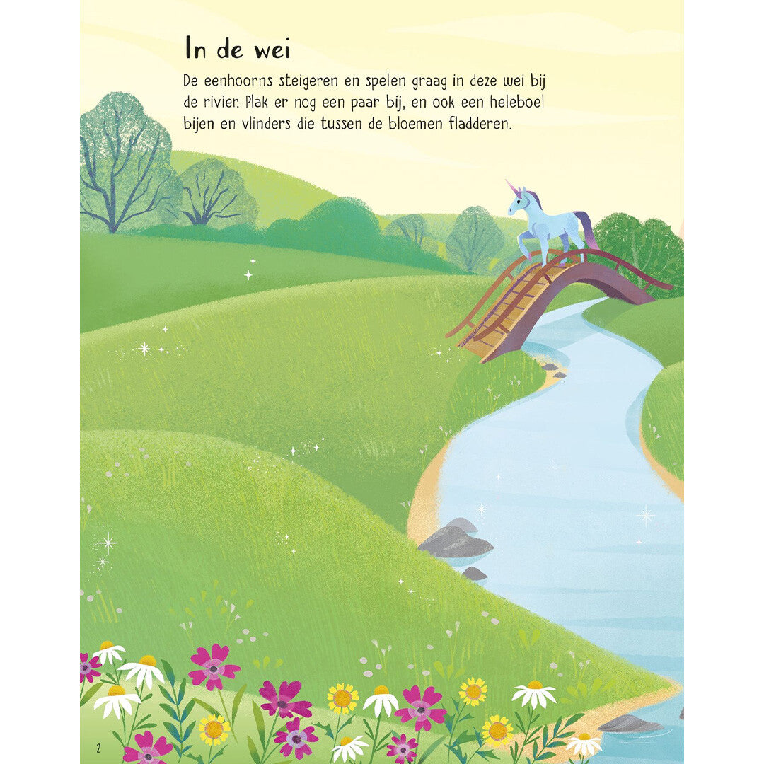 Usborne eerste stickerboek eenhoorns