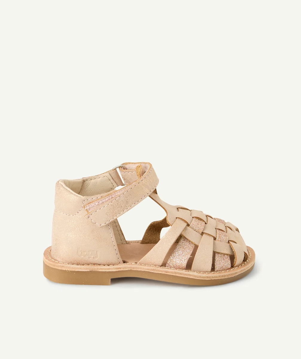 BOPYSANDALES BÉBÉ FILLE EN CUIR ROSE