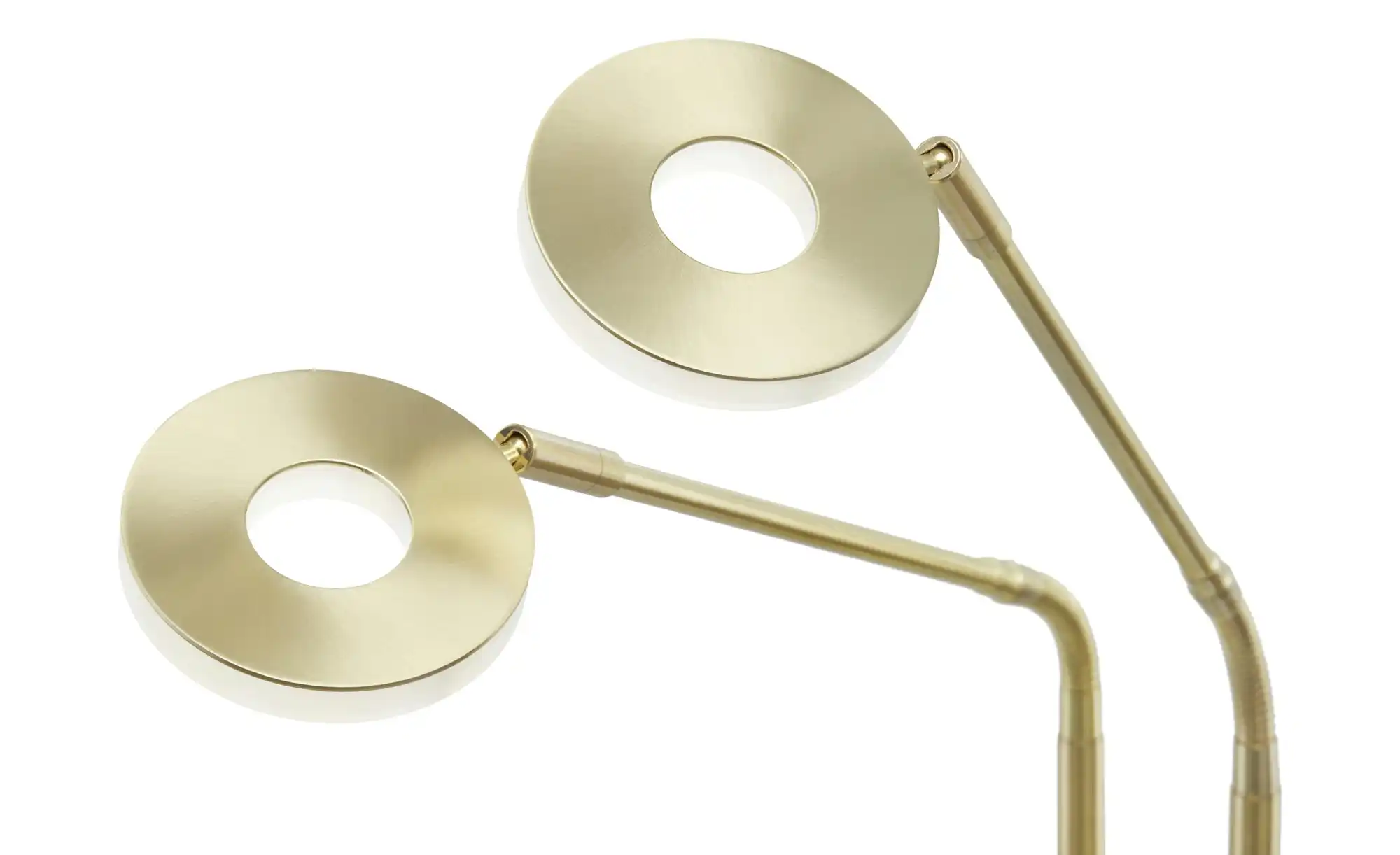 Fischer-Honsel LED-Leseleuchte, 2-flammig, Messing-matt mit Dimmer