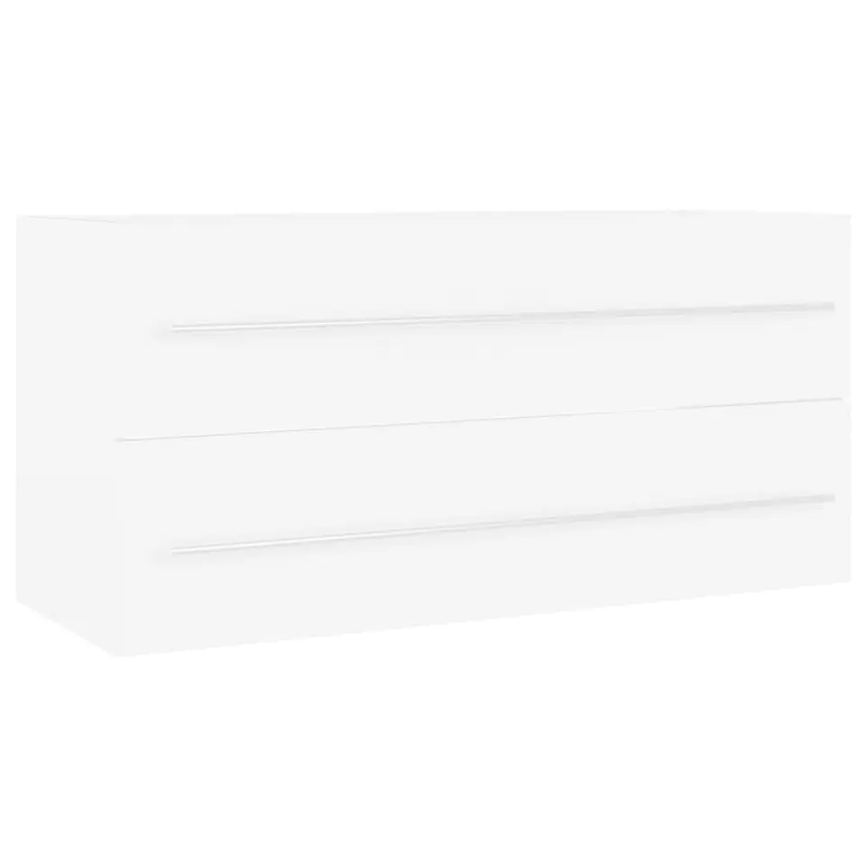 vidaXL - Wastafelkast - Wit - Bewerkt hout - 100 x 38.5 x 48 cm