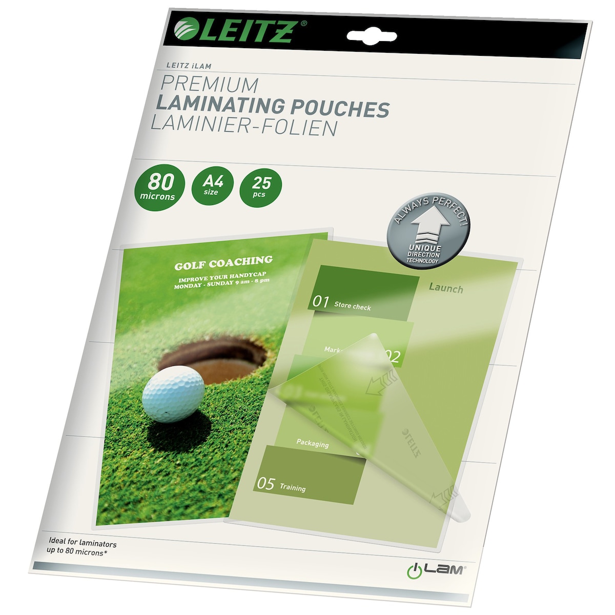Leitz UDT A4 lamineringsfilm 80 µm (25-pack)