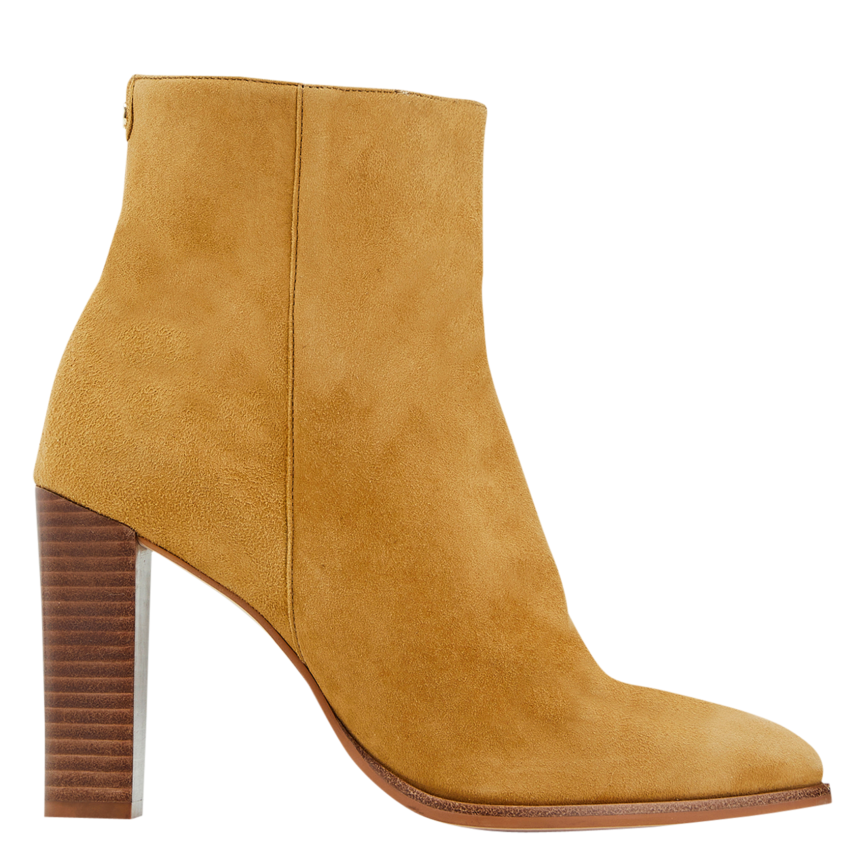 WALIMAS - Bottines à talons en cuir velours | Vert