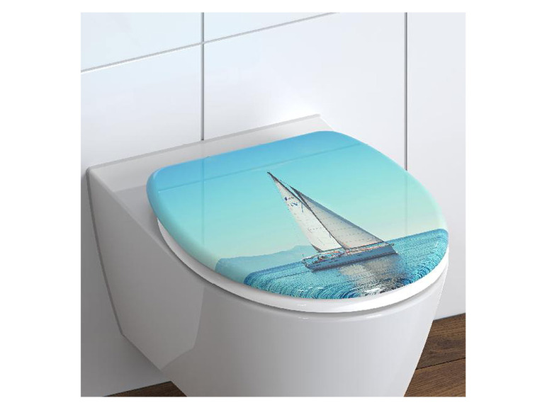 WC zitting duroplast, met soft-close-mechanisme