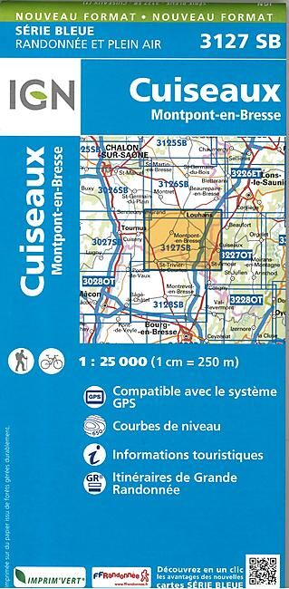 IGN - 3127 SB CUISEAUX 1 25 000