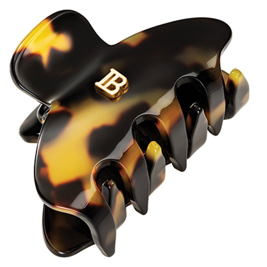Balmain Cellulose Acetate Pince À Cheveux Small Hairclip Tortoise Shell