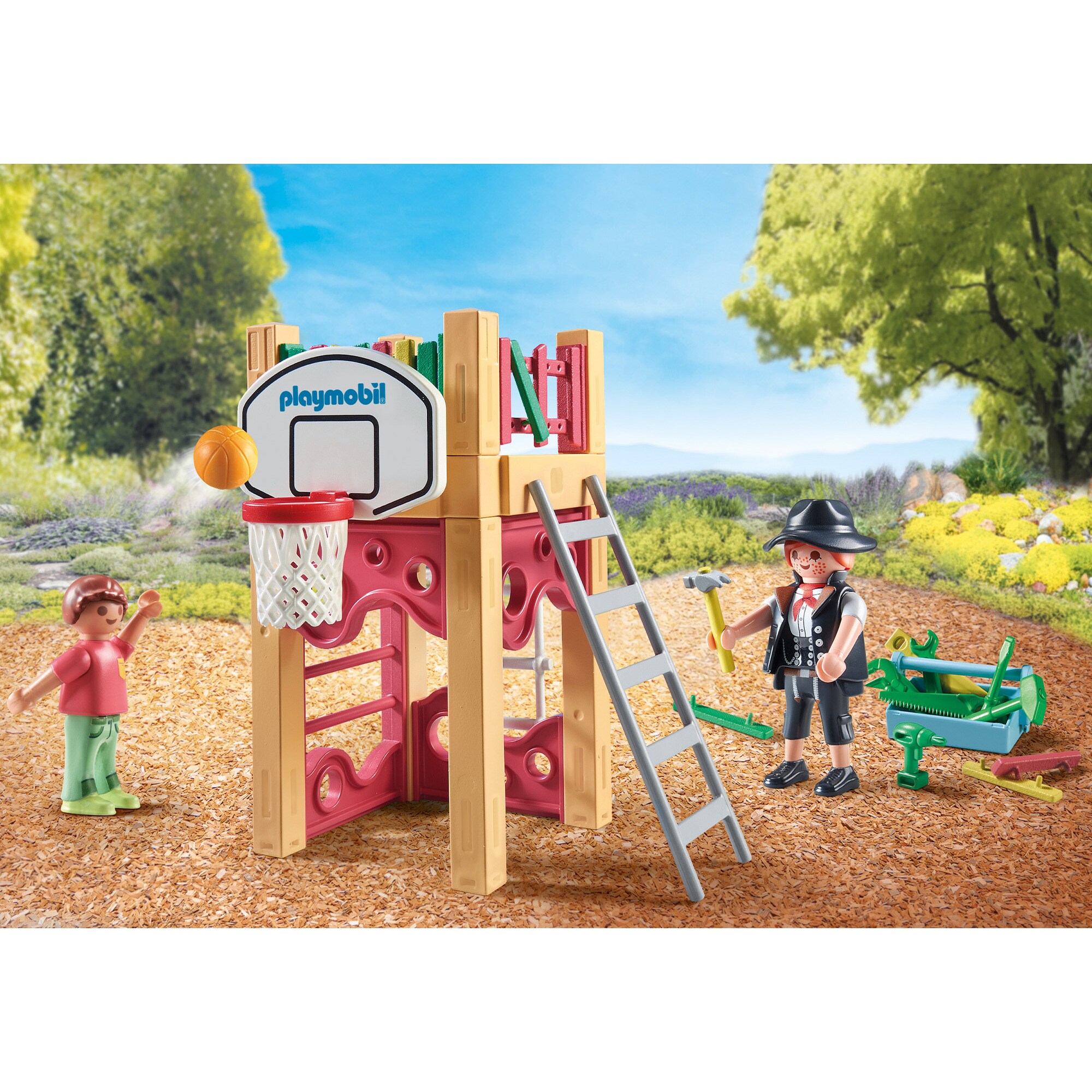 PLAYMOBIL Konstruktionsspielzeug City Life Starter Pack Zimmerin on Tour