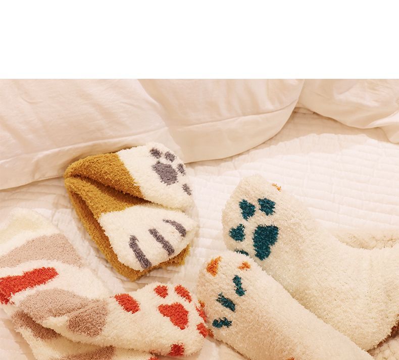 Yunikon - Kattenpoot Fleece Sokken