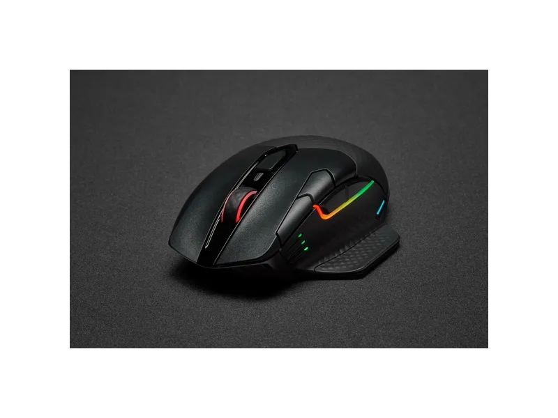 CORSAIR Gaming DARK CORE RGB PRO SE - Mus - optisk - 8 knapper - trådløs, kablet - USB, 2.4 GHz, Bluetooth 4.2 LE - sort