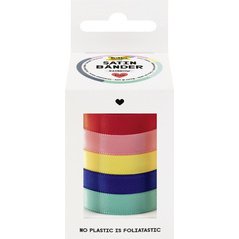 Set de rubans satin PASTEL, assorti