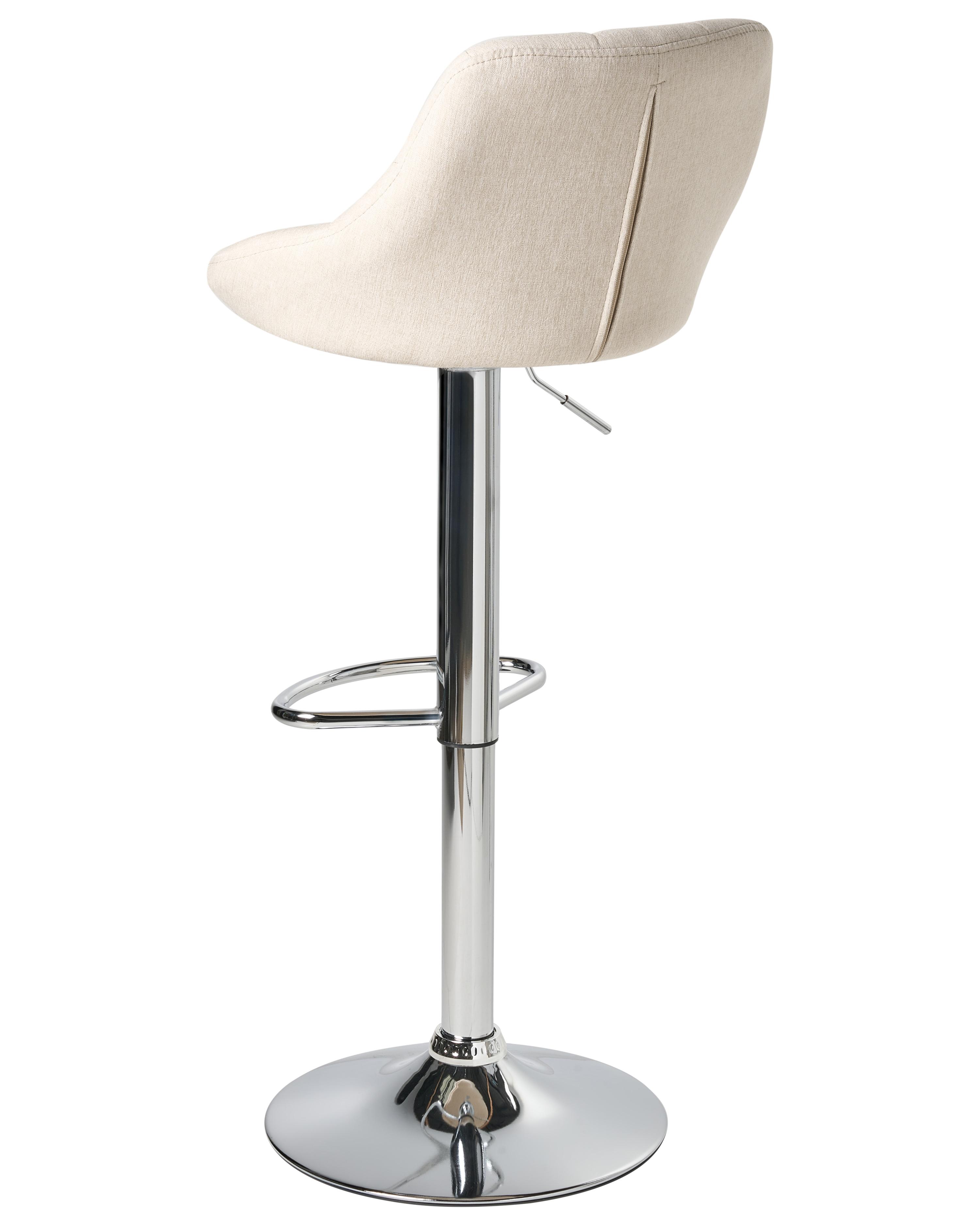Set van 2 barkrukken LUCCA Stof draaibaar Lichtbeige