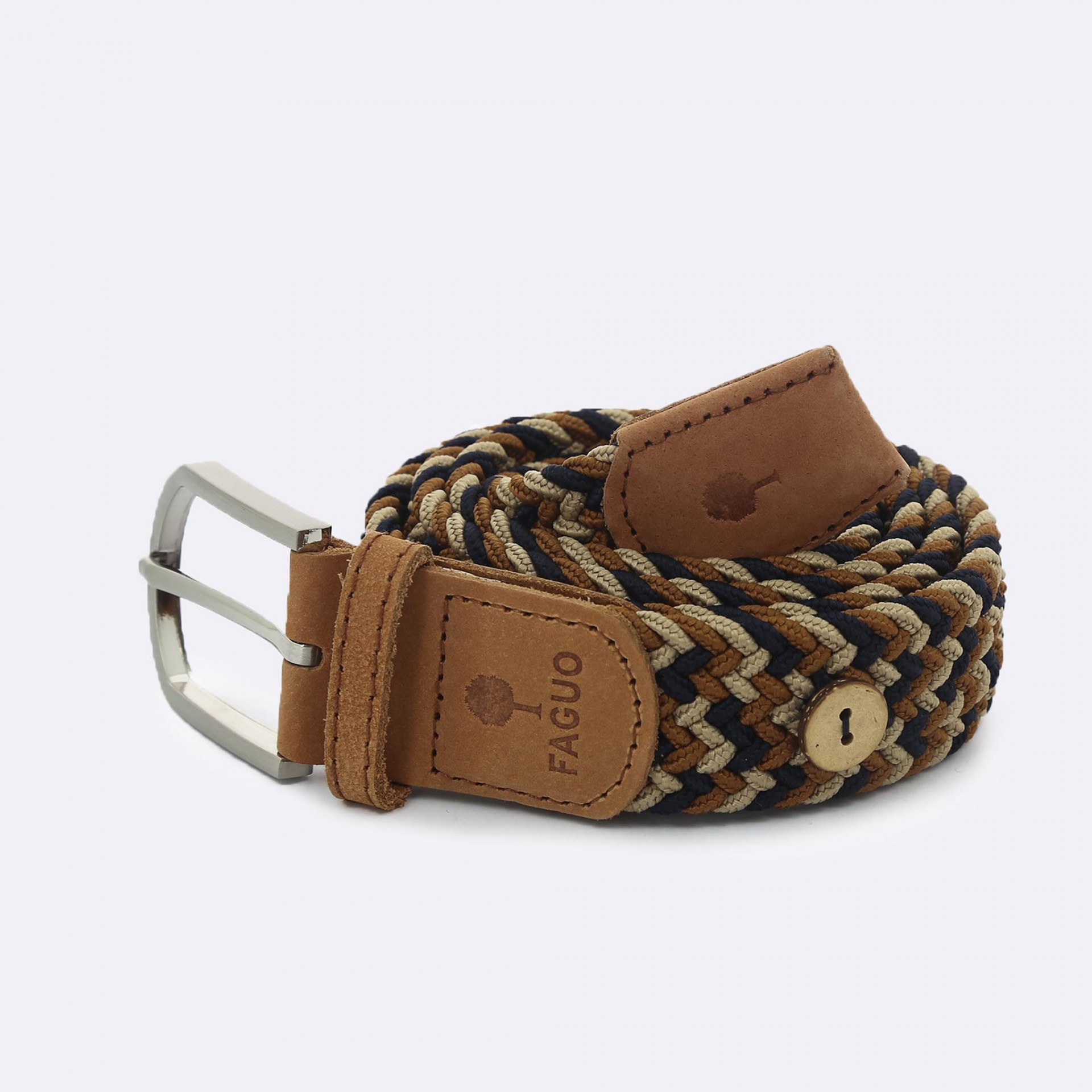 Ceinture bleu marine & beige bleu marine & beige - modèle Belt
