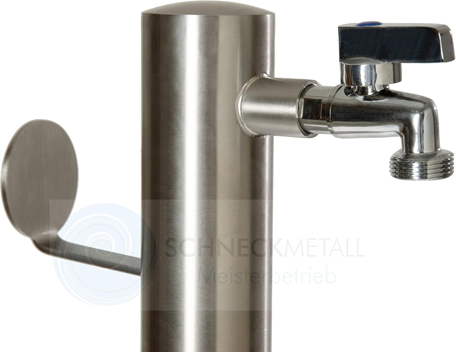Schneck Wasserzapfstelle Edelstahl Wasserzapfsäule Ø60mm 85cm Schlauchhalter WS6085SH