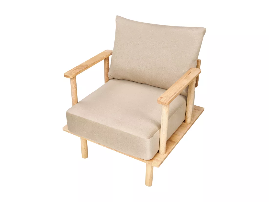 Fauteuil ASKER Tissu Beige sable