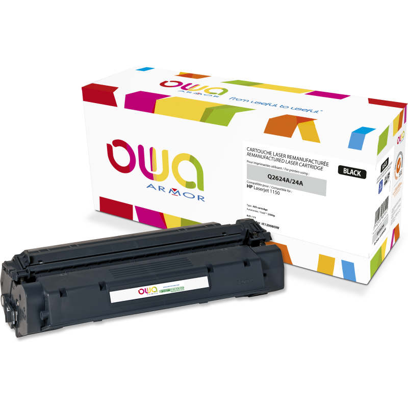 Toner remanufacturé OWA - standard - Noir - pour HP Q2624A