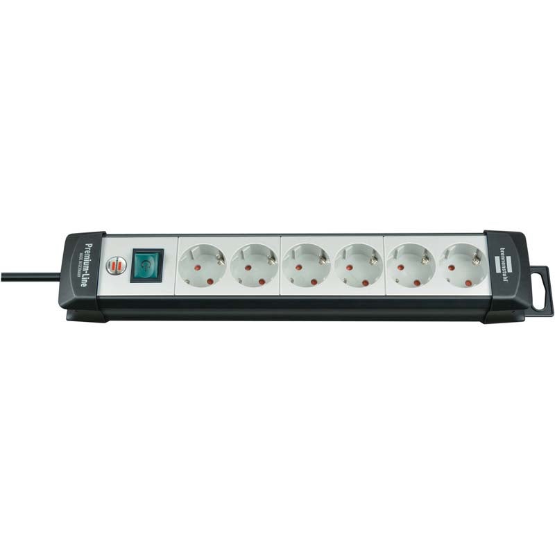 Brennenstuhl Premium-Line 1951560100 stekkerdoos 6-voudig bevestigbaar 3m zw/gr