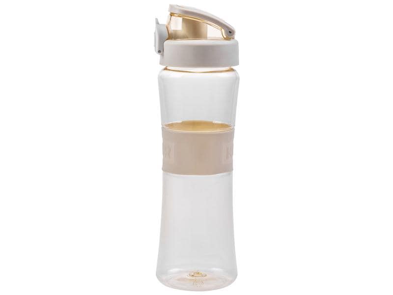 KOOR Trinkflasche Beige 650 ml Handliche Flasche aus Kunststoff für den täglichen Einsatz