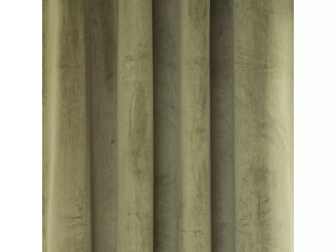 Rideau à œillets Occultant Velours Vert Kaki 140 x 260 cm