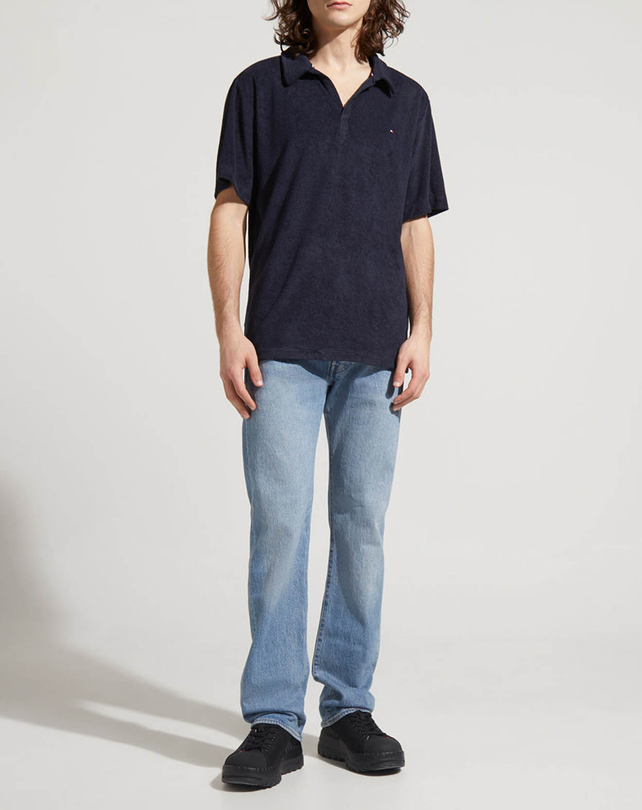 Tommy Hilfiger Polo en éponge bleu marine