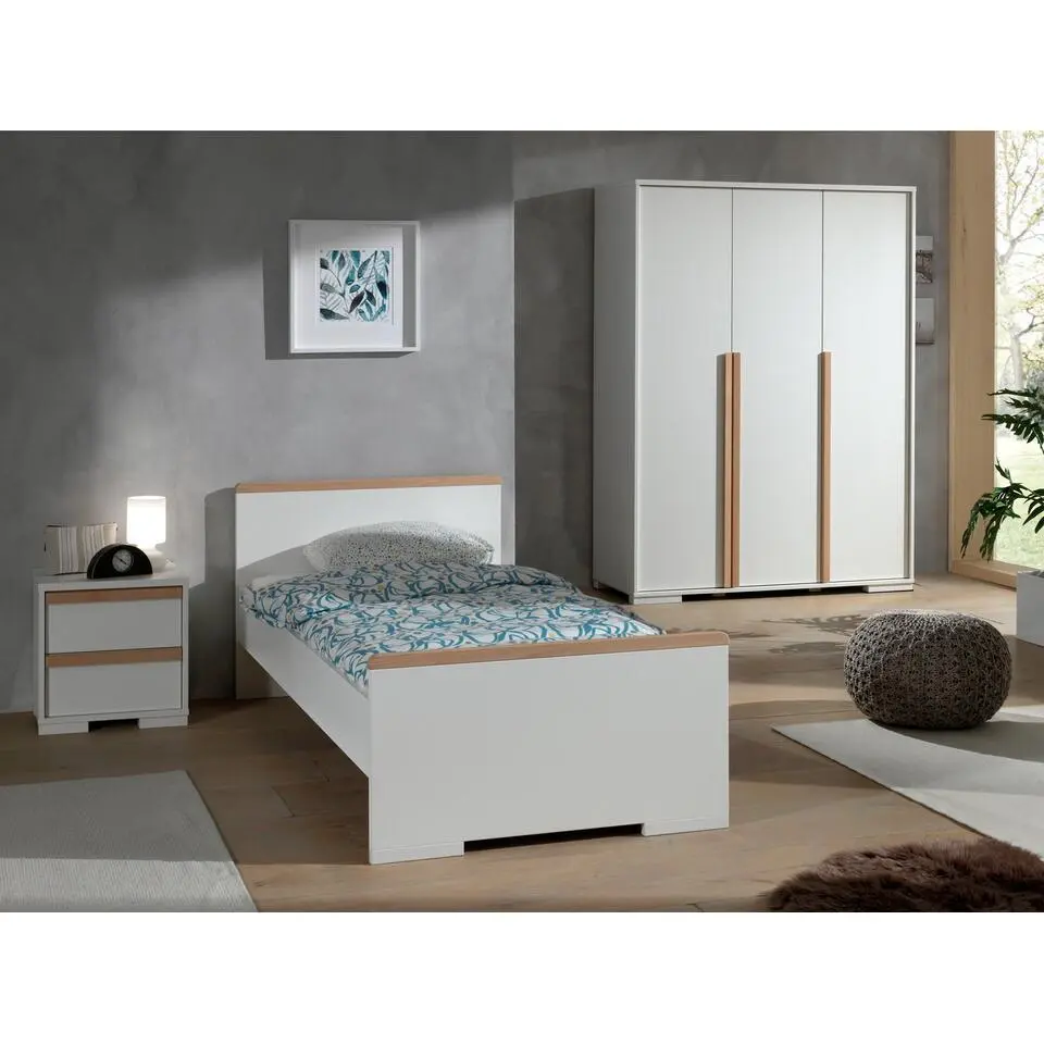 Kledingkast London 146cm met 3 deuren - wit