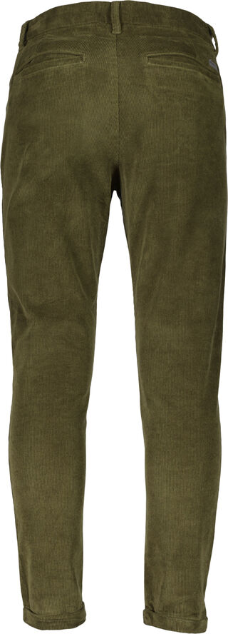 Lindbergh Cropped corduroy pants Grøn