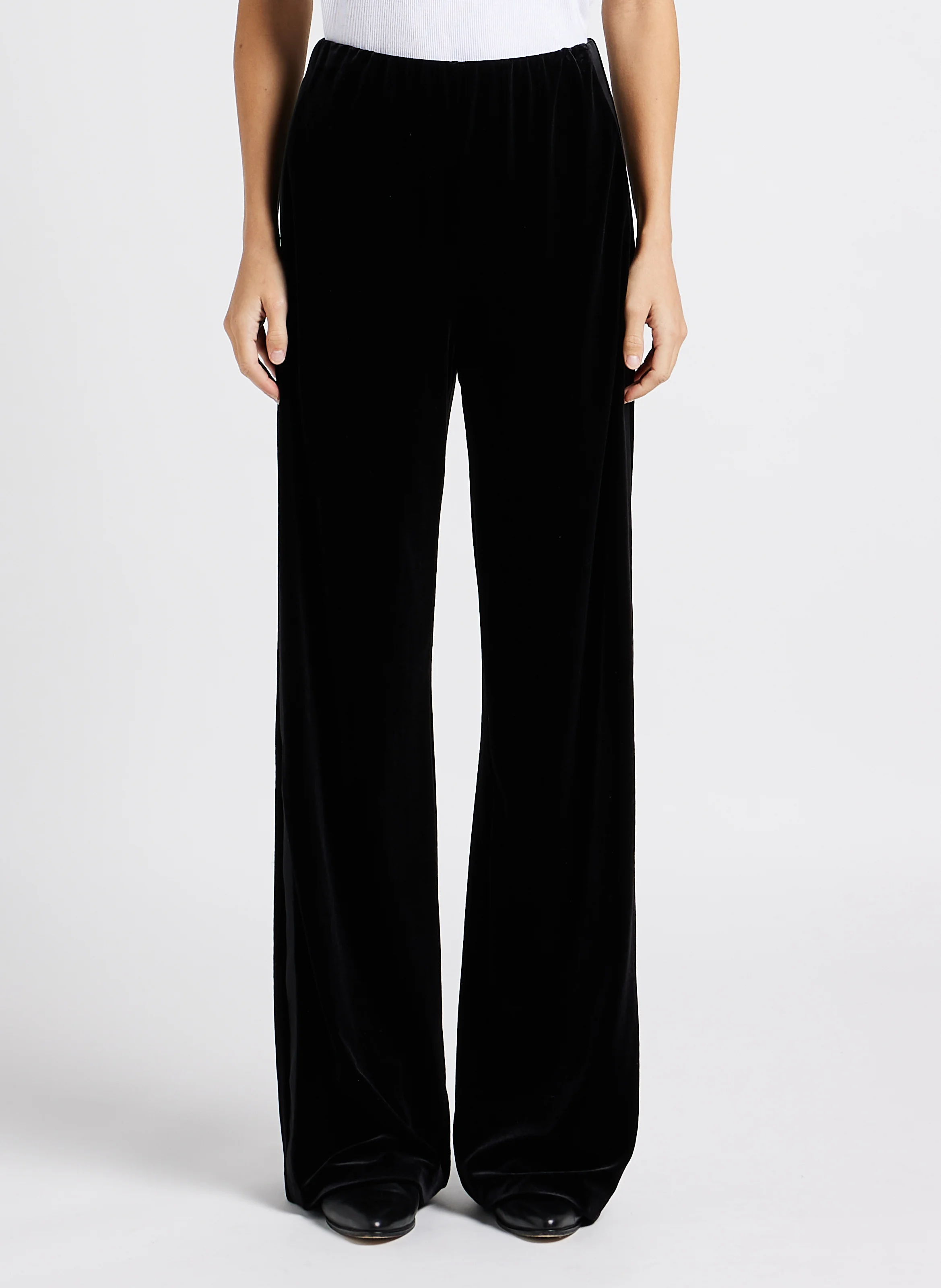 MIGNON - Pantalon large taille haute | Noir
