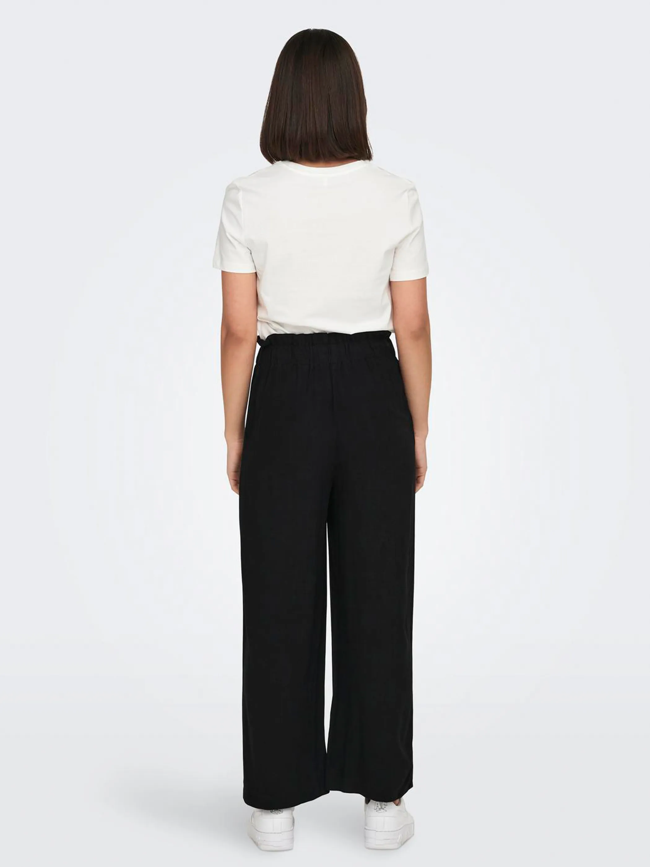 Only ONLSOLVI HW LINEN BL Paperbag Stoffhose