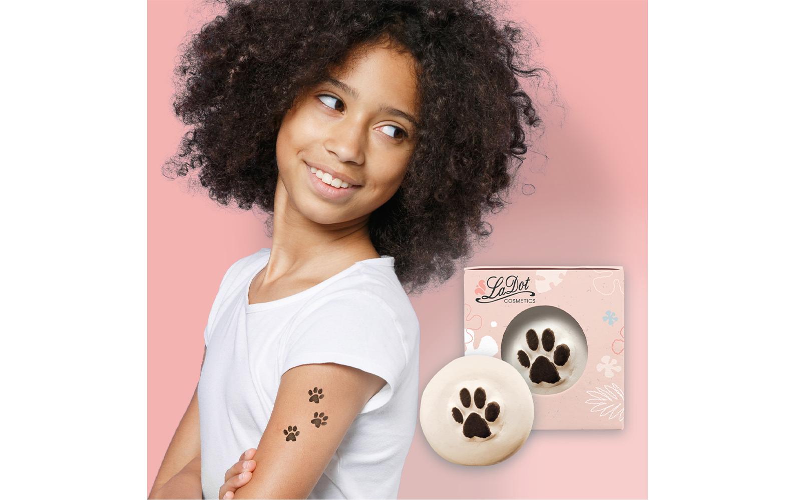 Tattoostempel Katzenpfote SmallMotiv-Stein für das perfekte Outdoor-Make-Up