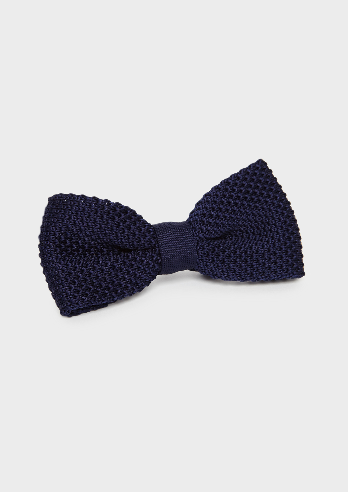 Noeud-papillon tricot uni marine