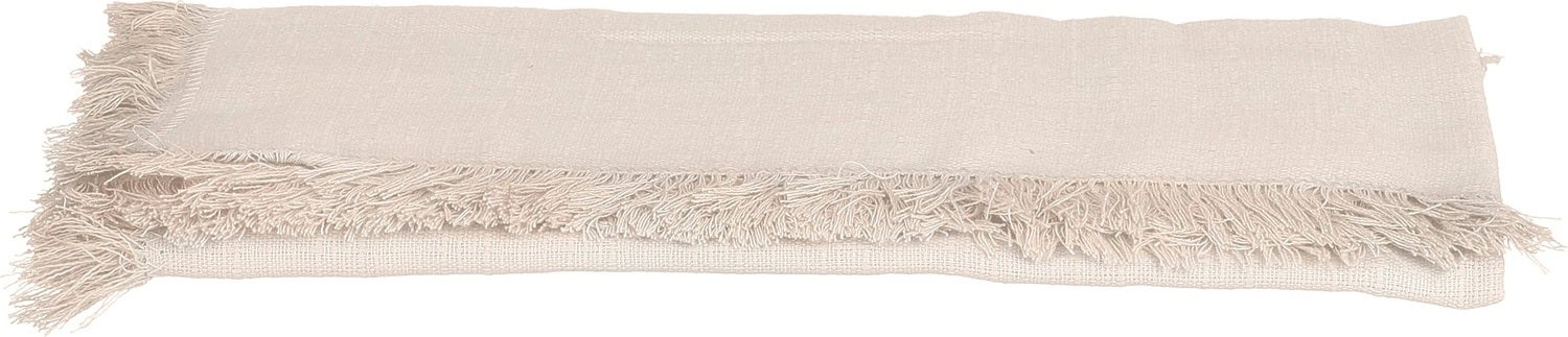 Mica Decorations tafelloper Villia beige 180 x 45 cm