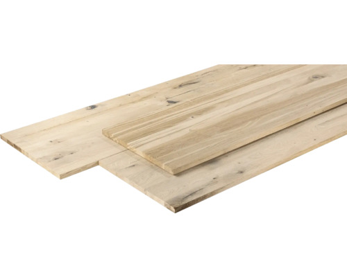 Gelamineerde eikenhouten lamellen in vintage stijl, doorlopend 1200x400x27 mm