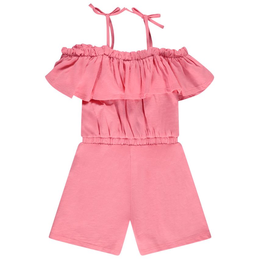 Combishort volantée à bretelles pour fille - Multicolore