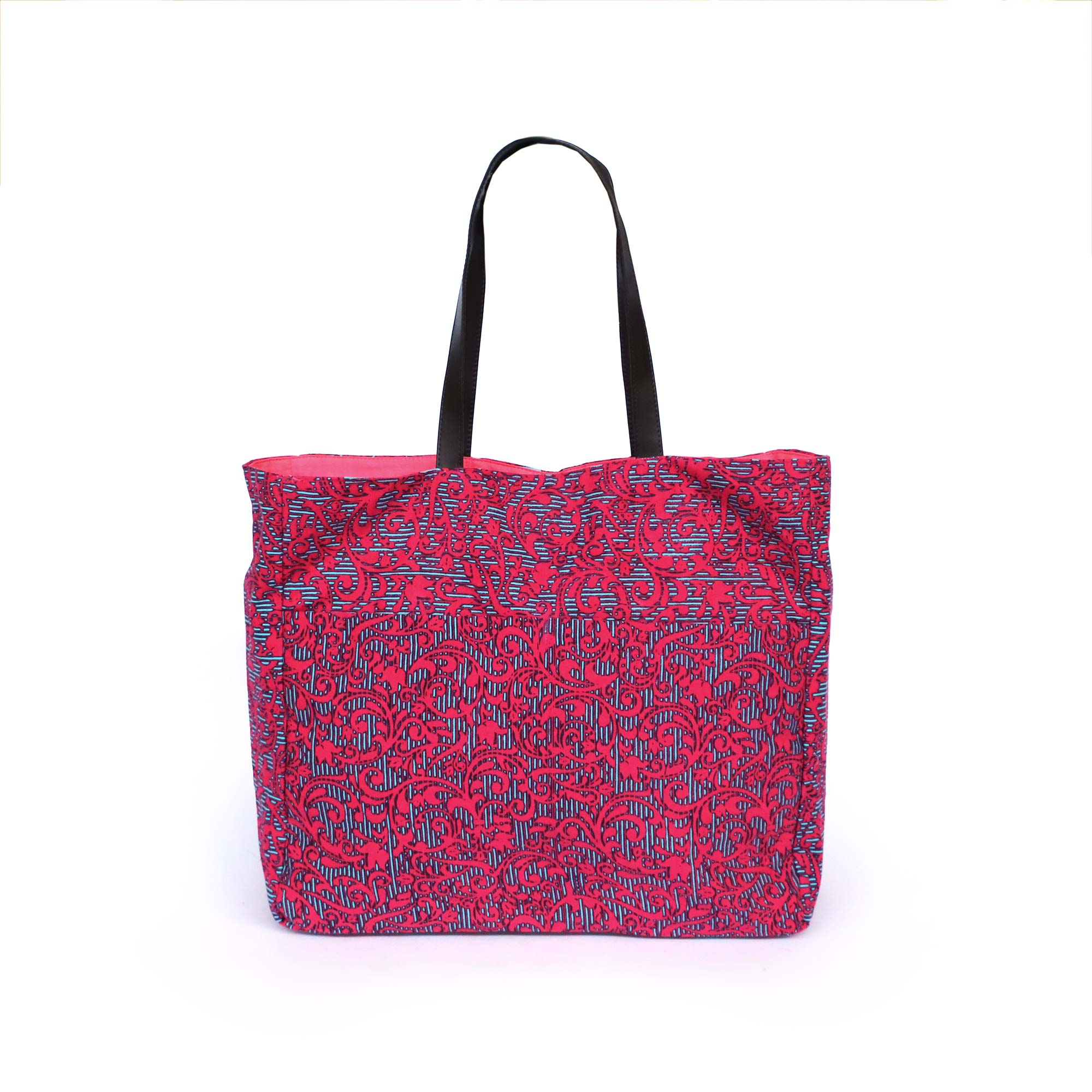 Schultertasche 'Fleuresse', pink, blau, B 43 cm, H 38 cm, L 13 cm günstig bestellen