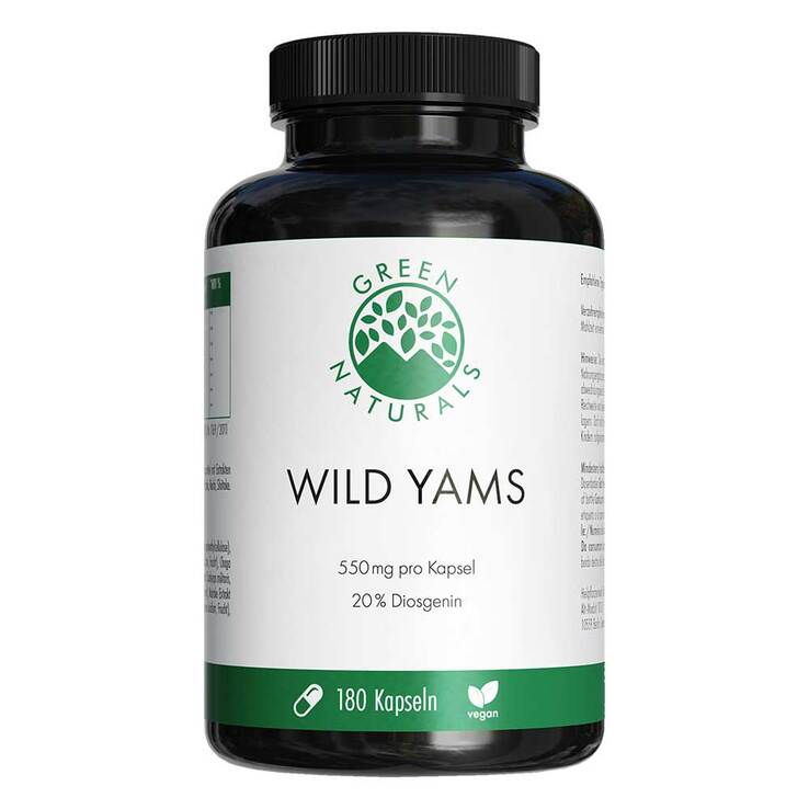 Green Naturals Wild Yam hochdosiert vegan Kapseln, 180 St
