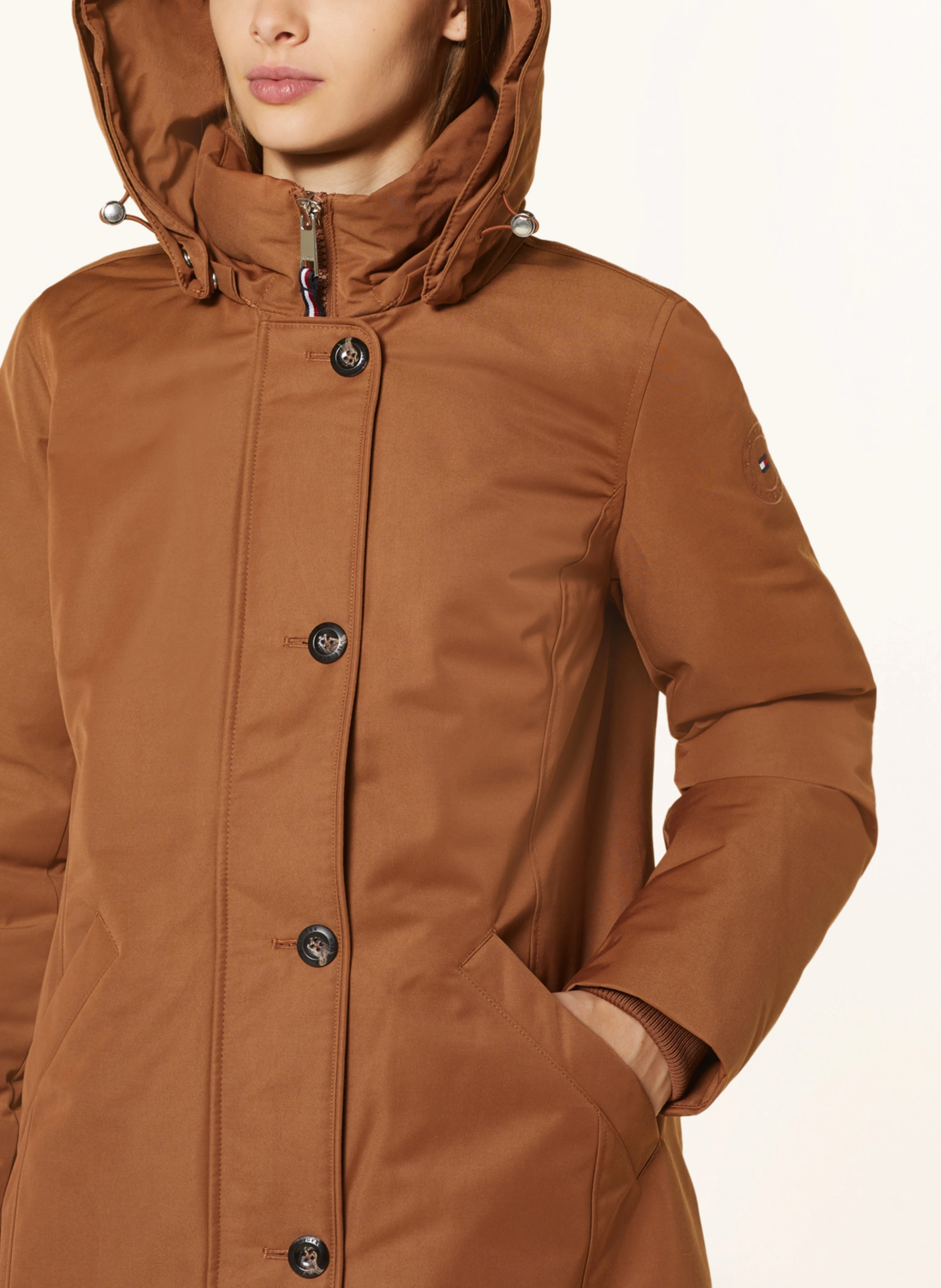 TOMMY HILFIGER Parka mit abnehmbarer Kapuze und Kunstpelz
