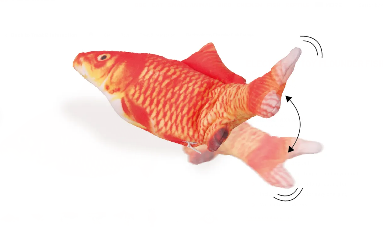 Flamingo - sprællende fisk opladelig orange